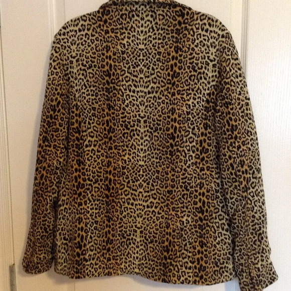 Vintage Betty Barclay Women's Leopard Animal Print Jacket Full Zip Fully Lined - Picture 8 of 15
